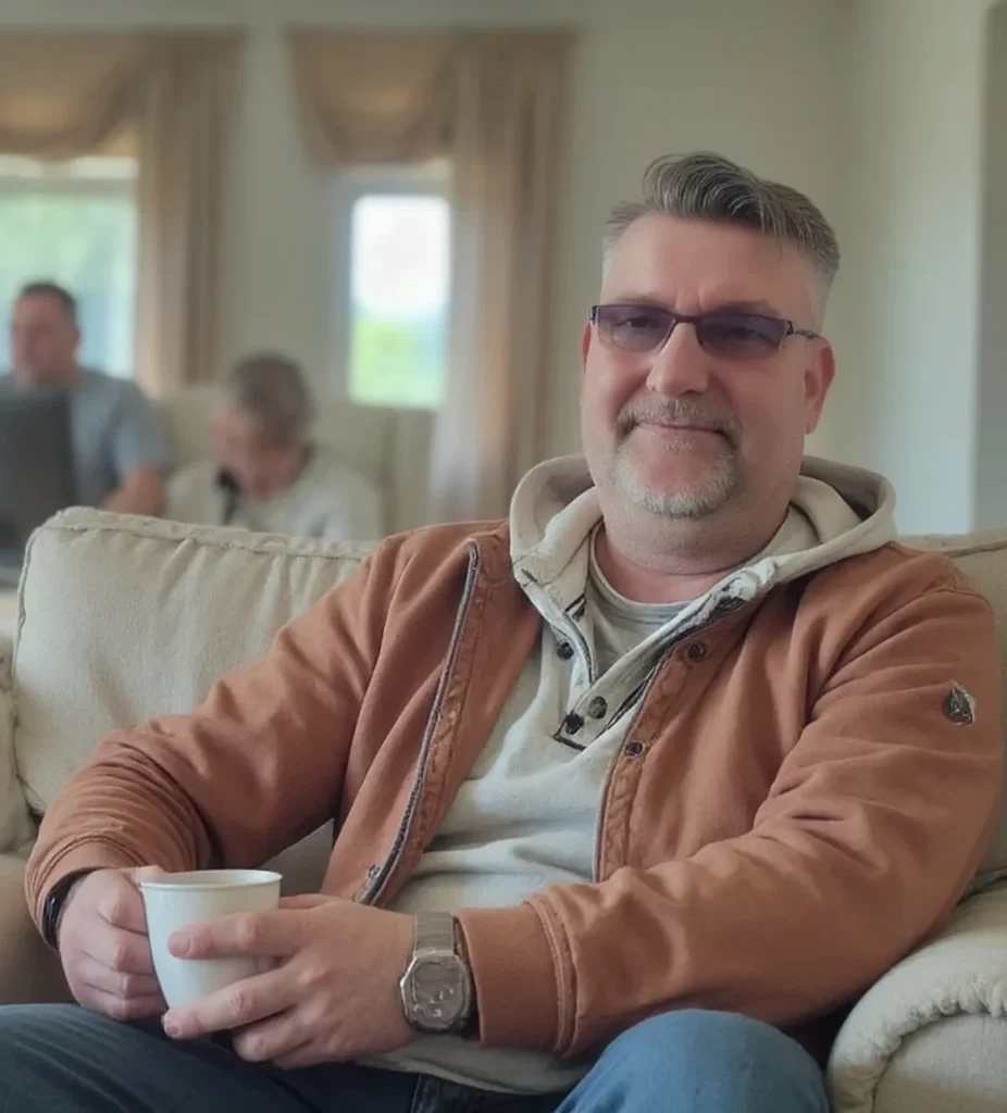 Ingo Weltz beim Kaffee